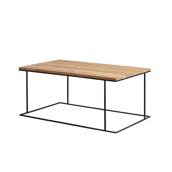 Tavolino con piano in legno di rovere Custom Form Walt, 100 x 60 cm - CustomForm