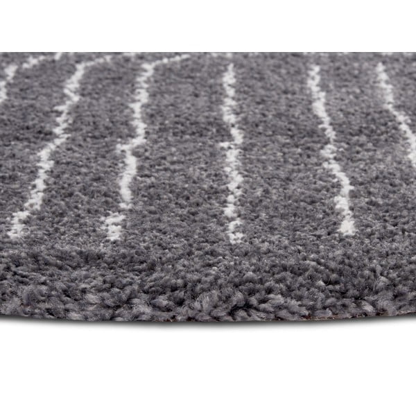 Tappeto rotondo grigio scuro ø 120 cm Dion - Hanse Home-image-3