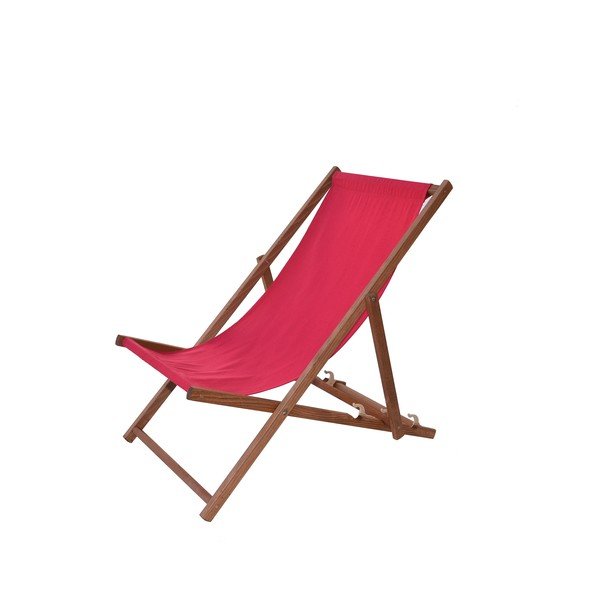 Sdraio da giardino pieghevole in legno rosso Bahama - Rojaplast-image-1