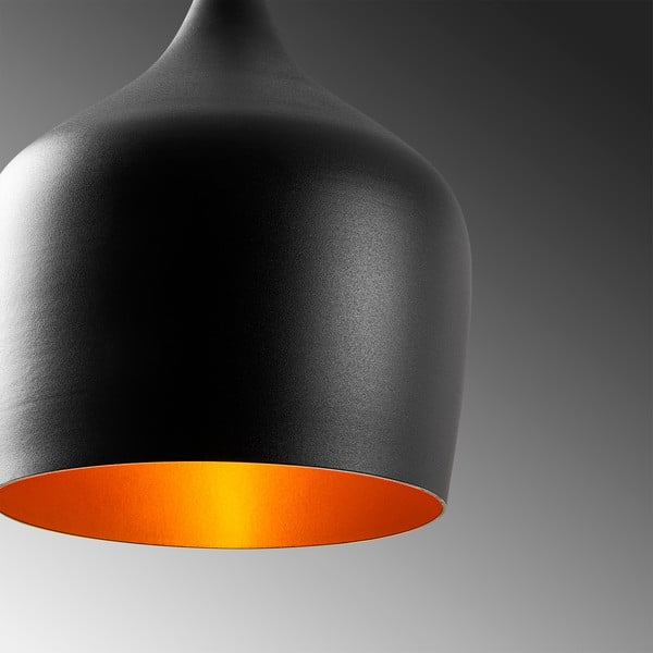 Lampadario nero con paralume in metallo ø 22 cm Dodo – Opviq lights-image-4