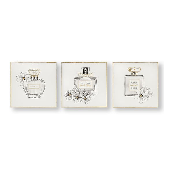 Set di 3 dipinti, 30 x 30 cm Pretty Perfume Bottles - Graham & Brown