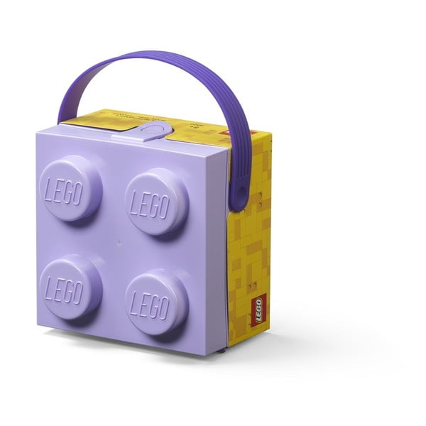 Scatola portaoggetti viola con maniglia - LEGO®-image-1