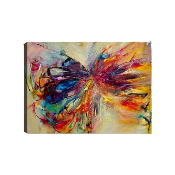 Pittura Farfalla, 60 x 40 cm Stretched Butterfly - Tablo Center
