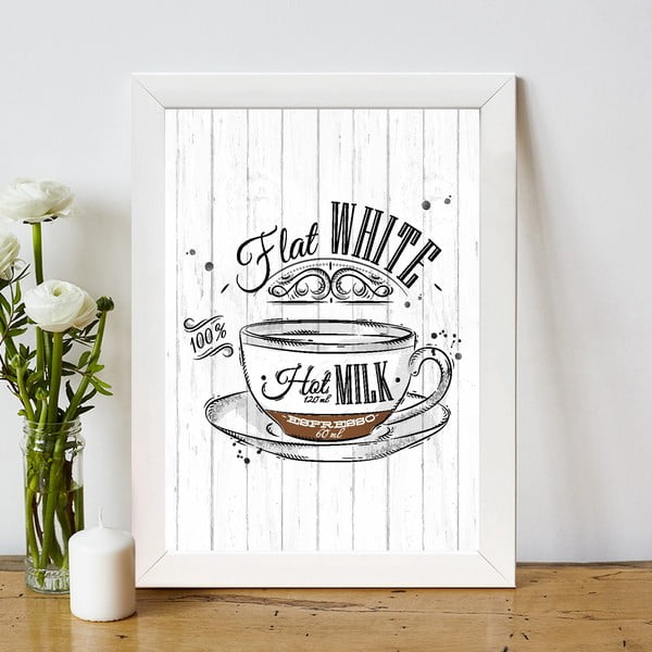 Dipinto 24x29 cm Flat White - Wallity-image-1