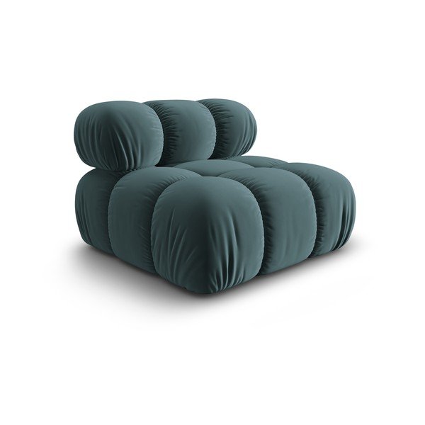 Modulo divano in velluto color petrolio (parte centrale) Bellis - Micadoni Home-image-3