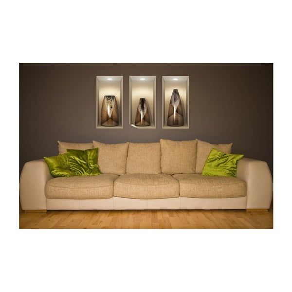 Set di 3 adesivi con vasi di legno effetto 3D - Ambiance-image-4