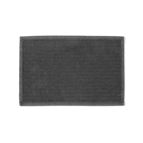 Tappeto da bagno in cotone grigio scuro, 40 x 60 cm Miekki - Kave Home