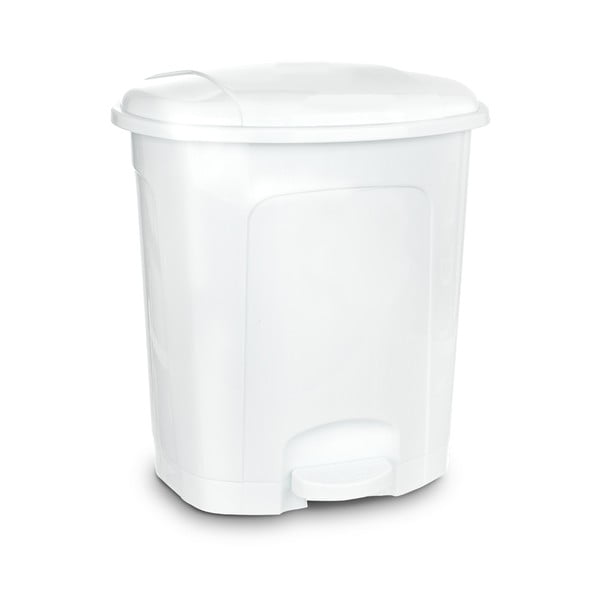 Cestino per la spazzatura bianco in plastica con pedale 3 l – Orion