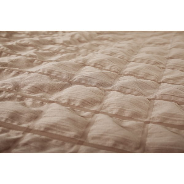 Biancheria da letto marrone in crêpe per letto singolo 140x200 cm Naomi – My House-image-1