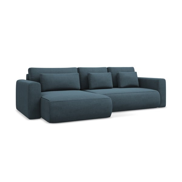 Divano angolare blu allungabile/con contenitore (con penisola a sinistra/con chaise lounge) Kapua – Makamii-image-3