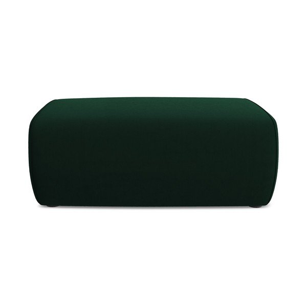 Poggiapiedi verde con rivestimento in velluto Kapua – Makamii