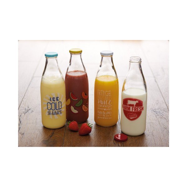 Sada 4 sklenic s potiskem Kitchen Craft Home Made, 950 ml
