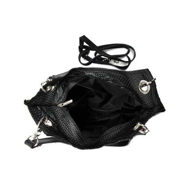 Borsa in pelle nera Lidia - Mangotti Bags-image-3