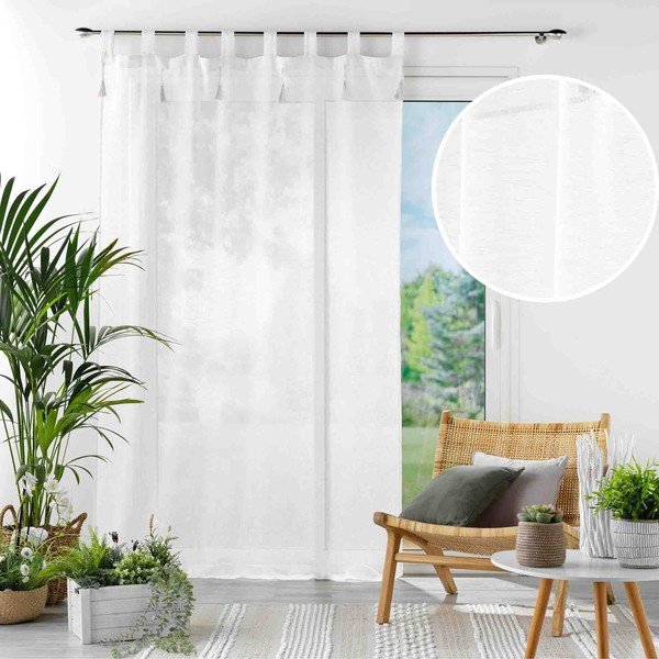 Tenda sottile bianca 140x240 cm Dalila – douceur d'intérieur-image-4