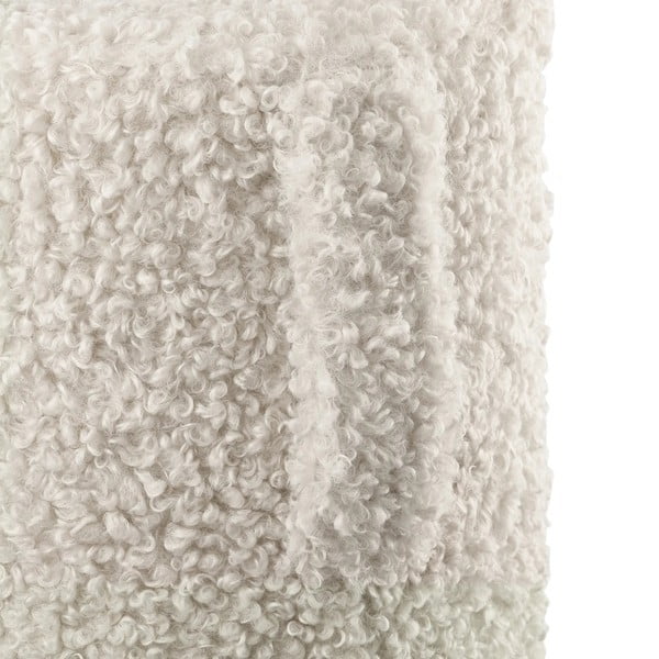 Poggiapiedi beige con rivestimento in bouclé Teddy – Blomus-image-3