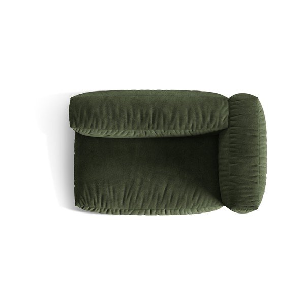 Parte divano componibile verde (con penisola a destra) con rivestimento in velluto Martina – Micadoni -image-3