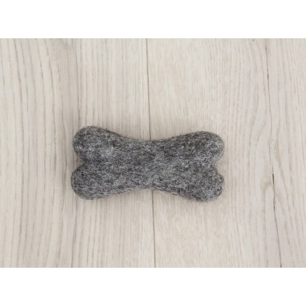 Giocattolo in lana marrone noce a forma di osso Pet Bones, lunghezza 14 cm - Wooldot-image-1