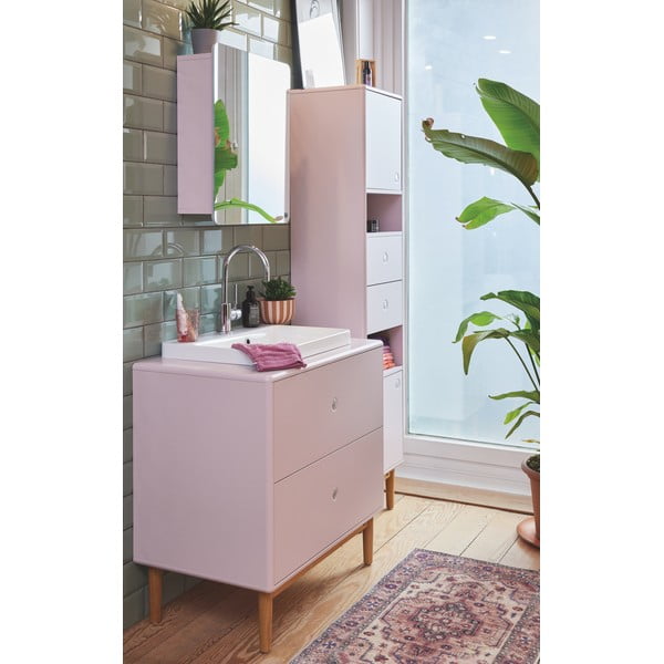 Mobile sospeso rosa con lavabo senza miscelatore 80x62 cm Color Bath - Tom Tailor-image-1