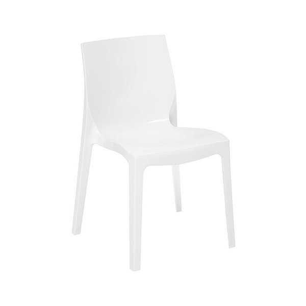 Sedia bianca lucida Felix - Evergreen House