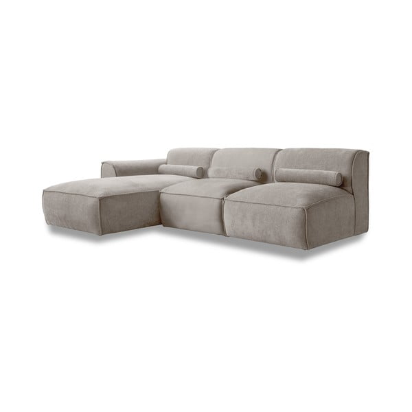 Divano angolare componibile beige (con penisola a sinistra) Flex Felix – Miuform