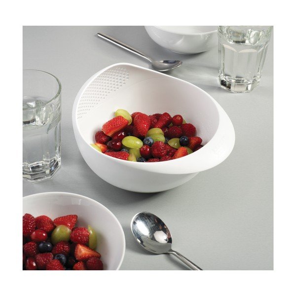 Ciotola bianca con colino Prep&Serve, lunghezza 29 cm - Joseph Joseph-image-2