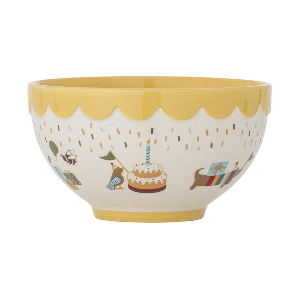 Ciotola per bambini gialla e color crema in gres ø 13,5 cm Celebrate – Bloomingville Mini