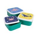 Portapranzo per bambini verdi in plastica 3 pz Ocean – Ladelle