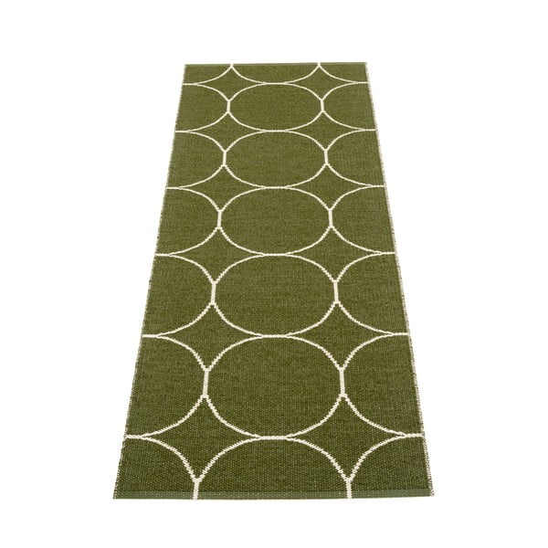 Passatoia da interno/esterno verde scuro 70x200 cm Boo Dark Olive – Pappelina