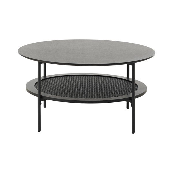 Tavolino da salotto rotondo nero ø 80 cm Pensacola – Unique Furniture-image-1