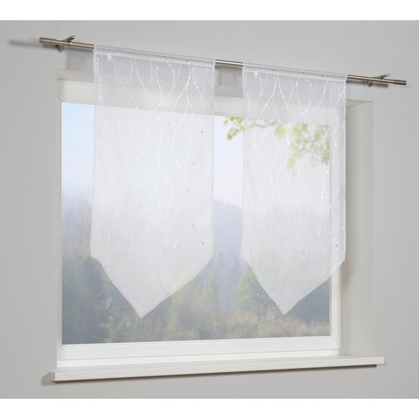 Tenda bianca 120x60 cm Voile - Gardinia-image-1