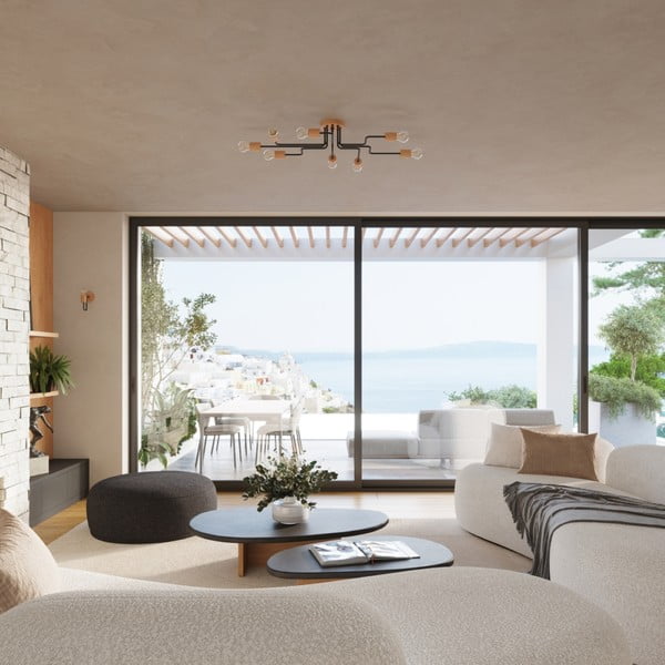 Plafoniera nera/di colore naturale 58x75 cm Dazzle – Sollux-image-3