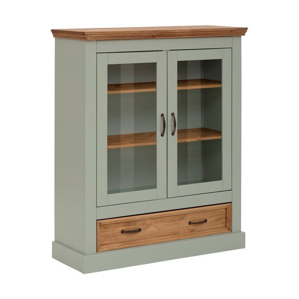 Vetrina in legno di pino verde chiaro 100x120 cm Selma - Støraa-image-2