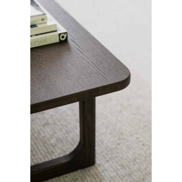Tavolino da salotto colore naturale scuro con piano effetto rovere 50x103 cm Driscoll – Rowico-image-3