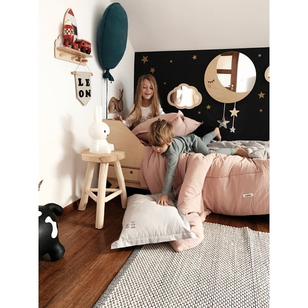 Coperta in cotone grigio chiaro 80x100 cm - Malomi Kids-image-2