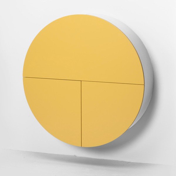 Tavolo da parete multifunzionale giallo e bianco Pill - EMKO-image-3