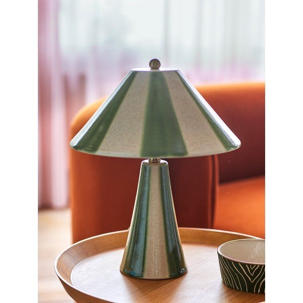 Lampada da tavolo in ceramica con paralume in ceramica (altezza totale 35 cm) Olive – Bloomingville-image-1