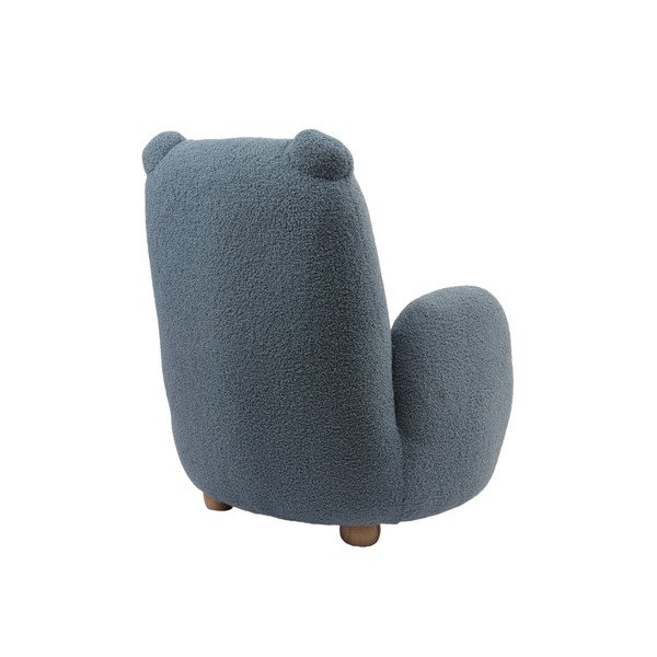 Poltrona per bambini blu con rivestimento in bouclé Rocky – Vipack-image-4