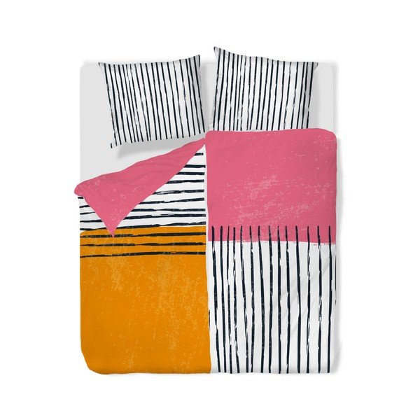 Biancheria da letto singola in cotone sateen 140x200 cm Black Stripes in Colors - Butter Kings-image-3