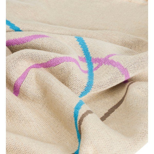 Coperta di cotone beige 200x140 cm Outline - Hübsch-image-1