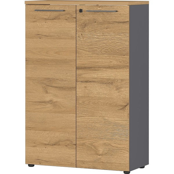 Mobile in rovere naturale antracite 80x120 cm Agenda - Germania-image-1