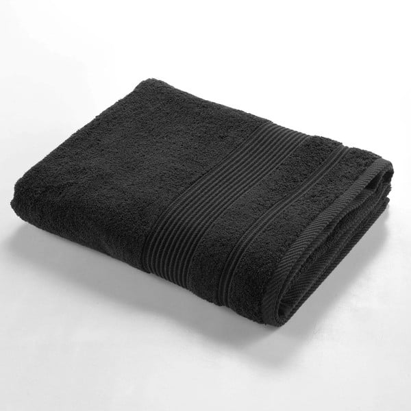 Asciugamano tipo terry nero in cotone 90x150 cm Tendresse – douceur d'intérieur
