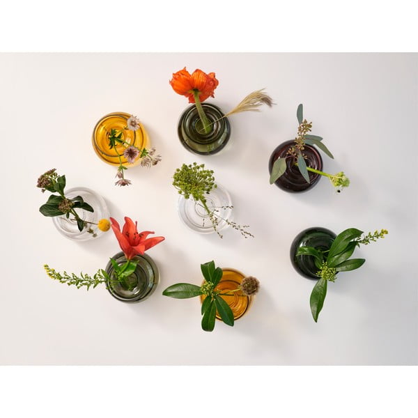 Vaso in vetro giallo ocra fatto a mano (altezza 9 cm) Inu - Zone-image-4