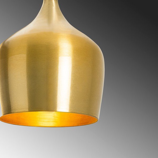 Lampadario dorato con paralume in metallo ø 22 cm Dodo – Opviq lights-image-3