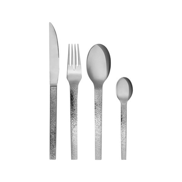 Posate in acciaio inox 16 pezzi in argento Mano - Hübsch