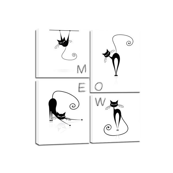 Quadro multiplo Scandi , 64 x 74 cm Cats - Styler