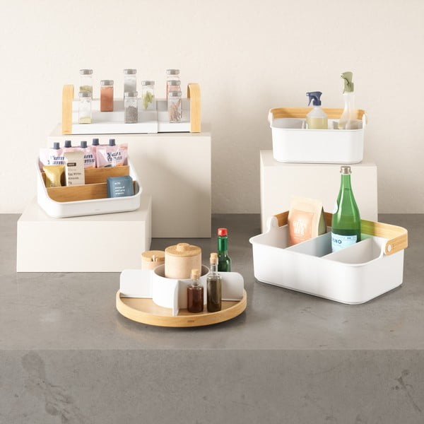 Organizzatore per bagno in plastica bianca Bellwood - Umbra-image-3
