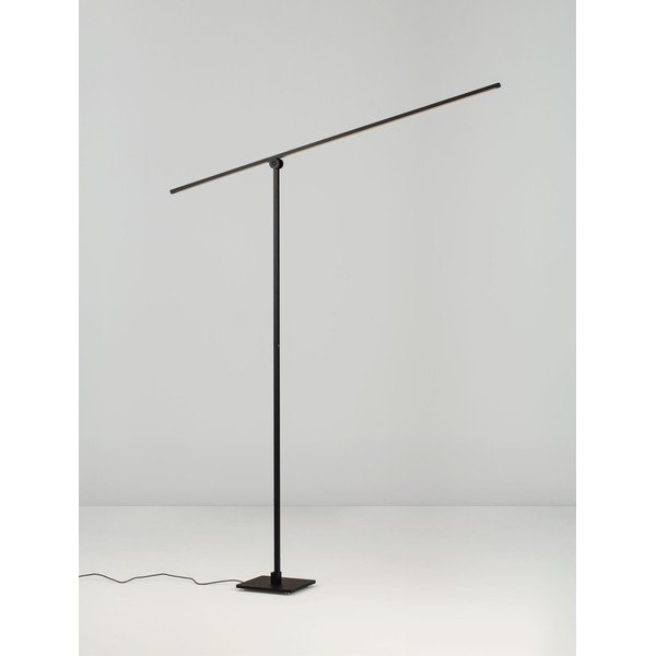 Lampada da terra LED nera opaca in metallo con struttura flessibile/con intensità regolabile (altezza totale 144 cm) Tenso – Nova Luce-image-3