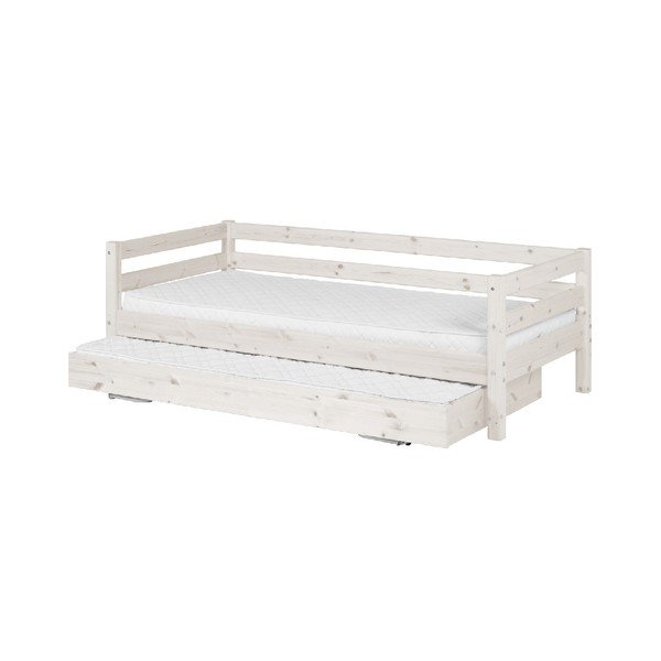 Letto per bambini in legno di pino bianco con letto estraibile , 90 x 200 cm Classic - Flexa