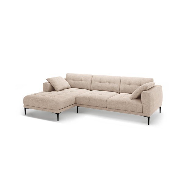 Divano angolare marrone chiaro (con penisola a sinistra/con chaise lounge) Bemy – Micadoni -image-1