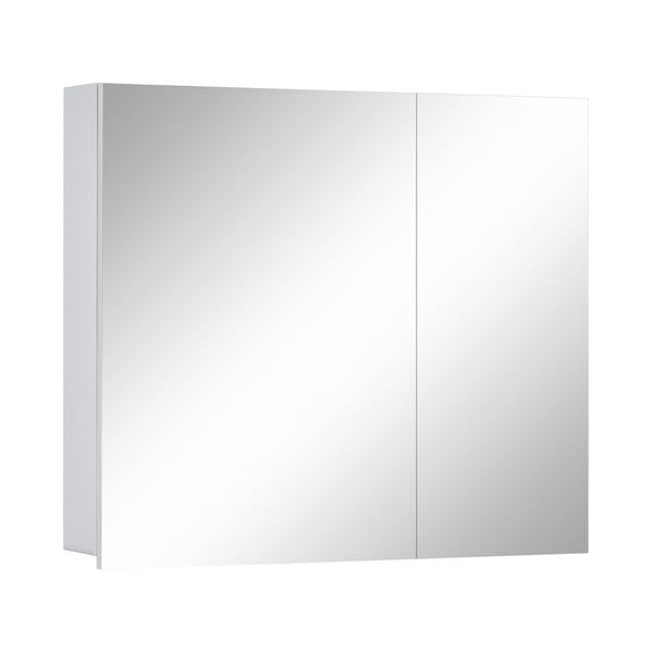 Mobile da bagno a parete bianco con specchio , 80 x 70 cm Wisla - Støraa